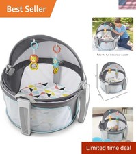 Portable Baby Bassinet Dome with Adjustable Canopy Toys - Ideal for Travel