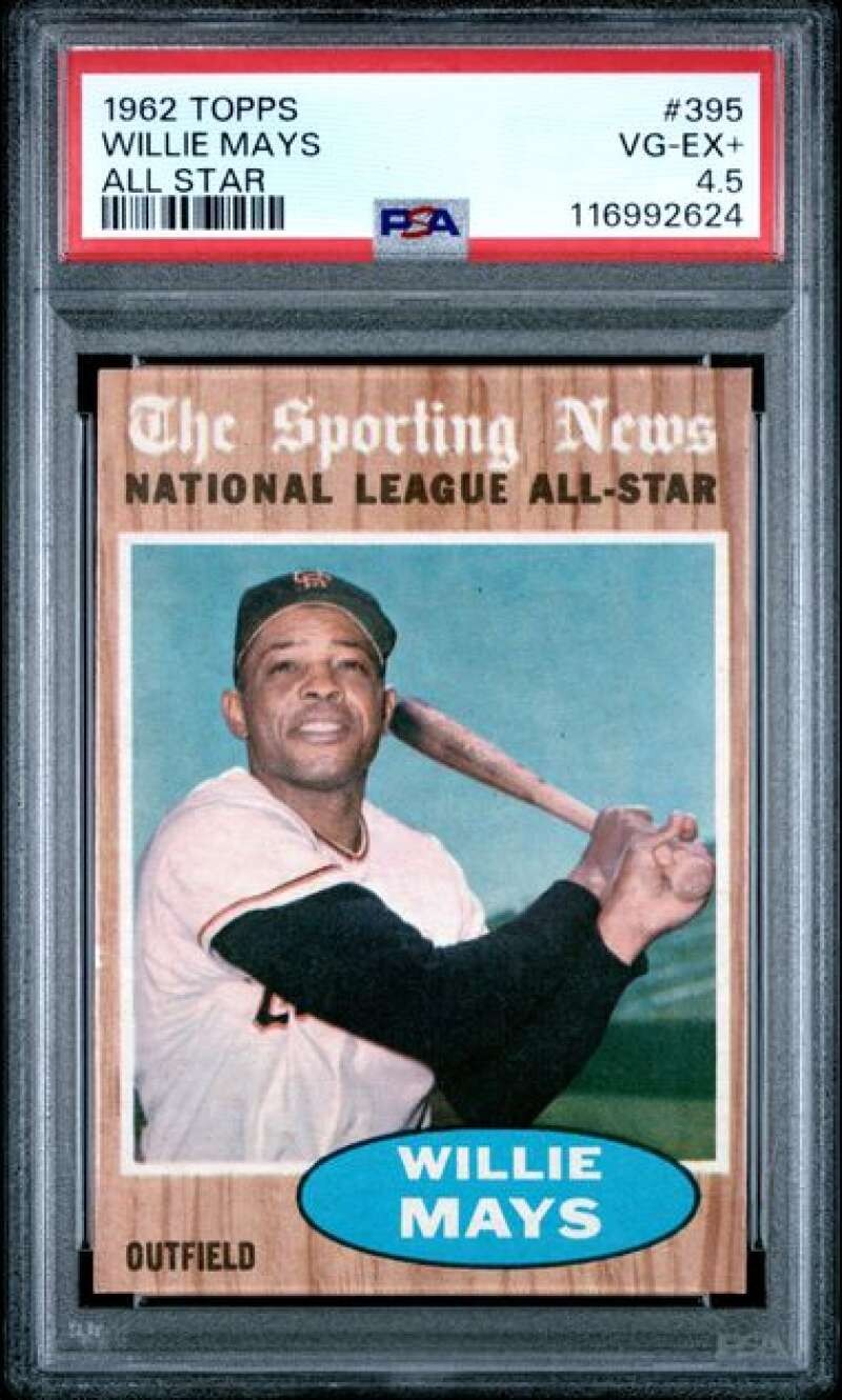 1962 Topps #395 Willie Mays PSA 4.5 San Francisco Giants AS (2624)