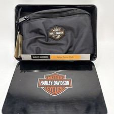 Harley Davidson Belt Bag Fanny Pack Moto Nylon NUOVO con latta da collezione