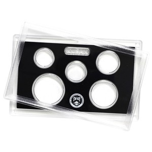 Empty Lens With Black Insert 5 Coins Small Dollar, Half, Dime, Nickel, Cent