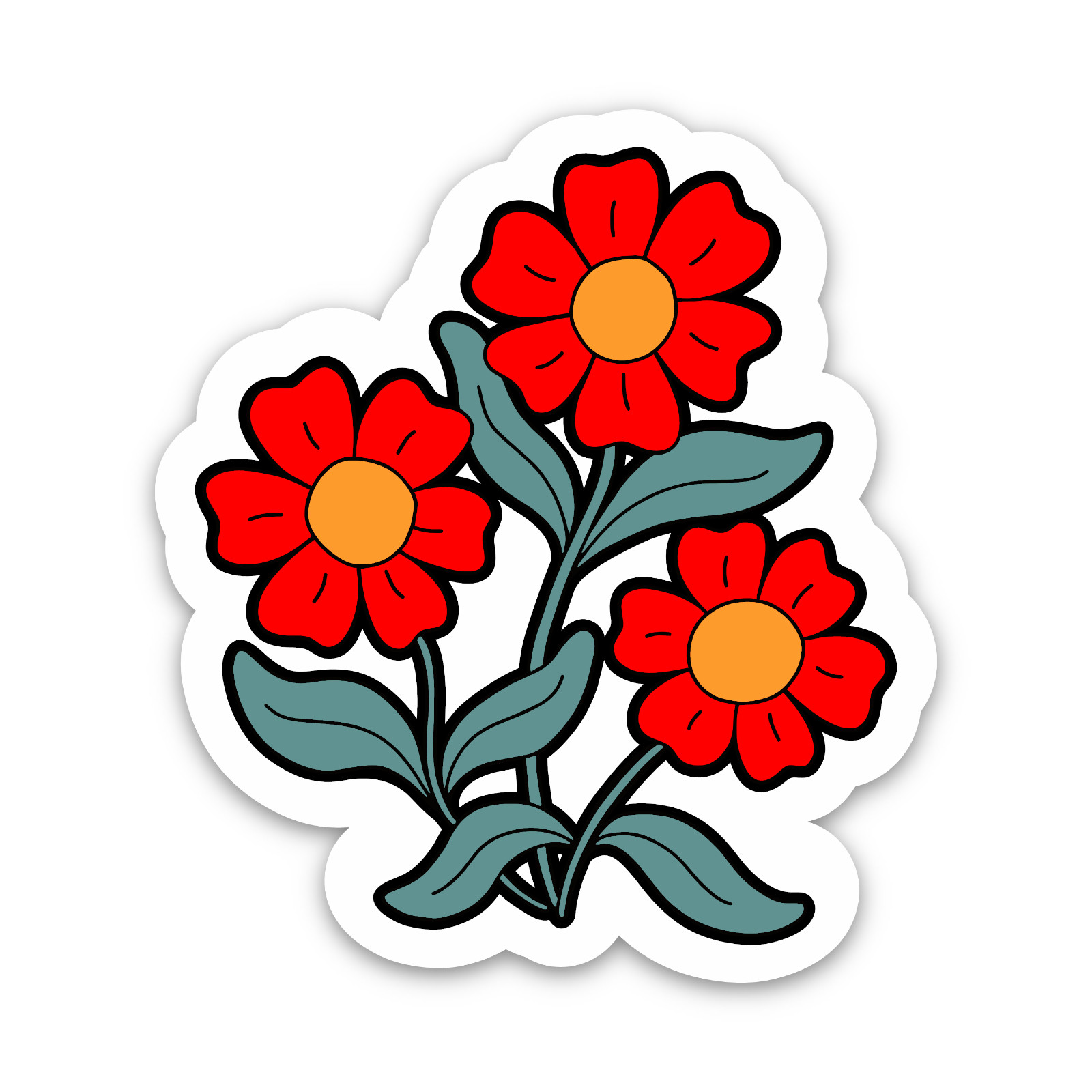 Decal &ndash; Wildflower Laptop & Water Bottle Art