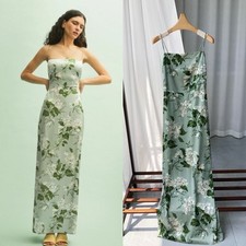 Printed Slip Dress French Temperament Satin s...