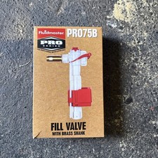 Fluidmaster PRO75B Pro Side Entry Fill Valve with a heavy-duty 1/2" brass shank.