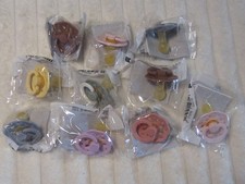 Lot of 10 mixed colors BIBS Size 2 6 Months Boheme Latex Pacifiers