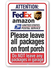 Delivery for Package and Box Deliveries Tin Metal Signs Home D cor 8x12
