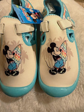 Disney Jr. Mickey Mouse Clubhouse Girls Canvas Hook Loop Sneakers 13/1 Blue
