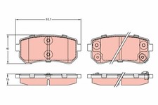 Bremsbelagsatz Hinten für Hyundai Accent III MC Limo i20 I PB i30 FD 10-18