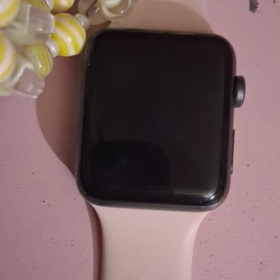 Apple MTGR2LL/A Series 3 42mm Smartwatch - Silver Aluminum Case/White Sport Band
