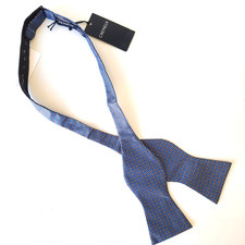 DANIEL CREMIEUX Men Bow Tie 100 Silk Adjustable Blue Geometric A12