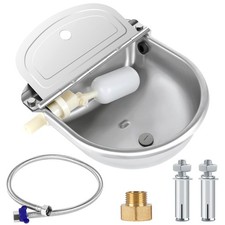Automatic Animal Dispenser Horse Water Bowl with Float Valve Stainless Steel ...