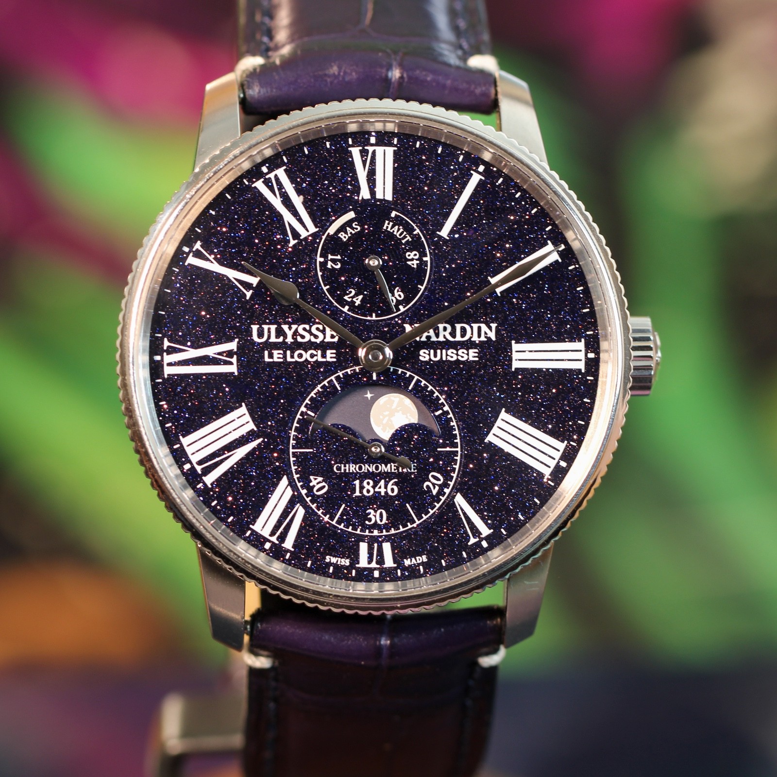 Ulysse Nardin Marine Torpilleur Moonphase Aventurine — Ref. 1193-310LE-3A-AVE/1A