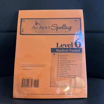 All About Spelling : Level 6 Student Packet NEW!