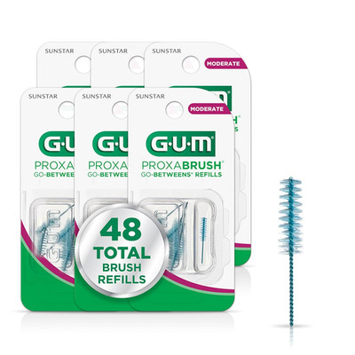 Proxabrush Go-Betweens Refills - Moderate - Compatible with  Permanent Handle -