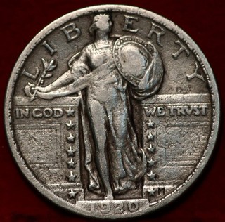 1920 Philadelphia Mint Silver Standing Liberty Quarter