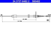 ATE Bremsseil Seilzug FüR Mercedes Glk-Klasse X204 08-15 2044201785