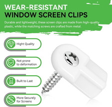 30 Pack Window Screen Clips with Screws, L 5766 Flush Window Screen Holder Cl...
