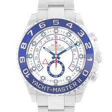 Rolex Yacht-Master II 116680 44mm White Dial Steel Oyster Mens Watch Card 2015