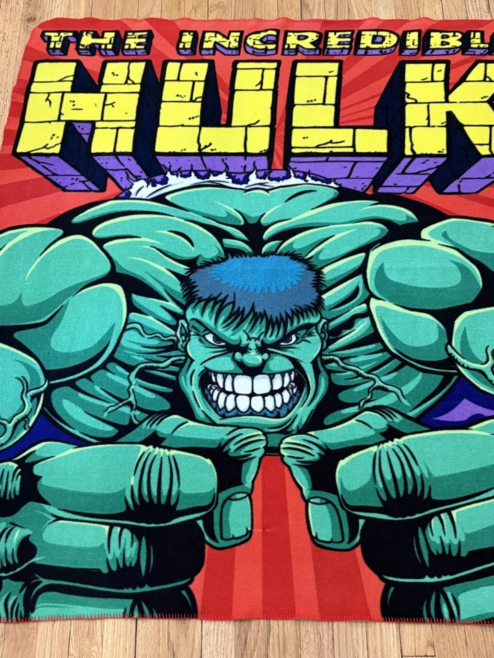 Vintage 2003 Marvel The Incredible Hulk fleece Blanket - Image 2 of 2
