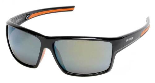 Gafas de sol Harley-Davidson para hombre con envoltura deportiva profunda, marco negro/lentes Burdeos - Imagen 1 de 1