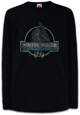 WINTER WORLD Kinder Langarm T-Shirt Game of Dragon Thrones White Blue Walkers