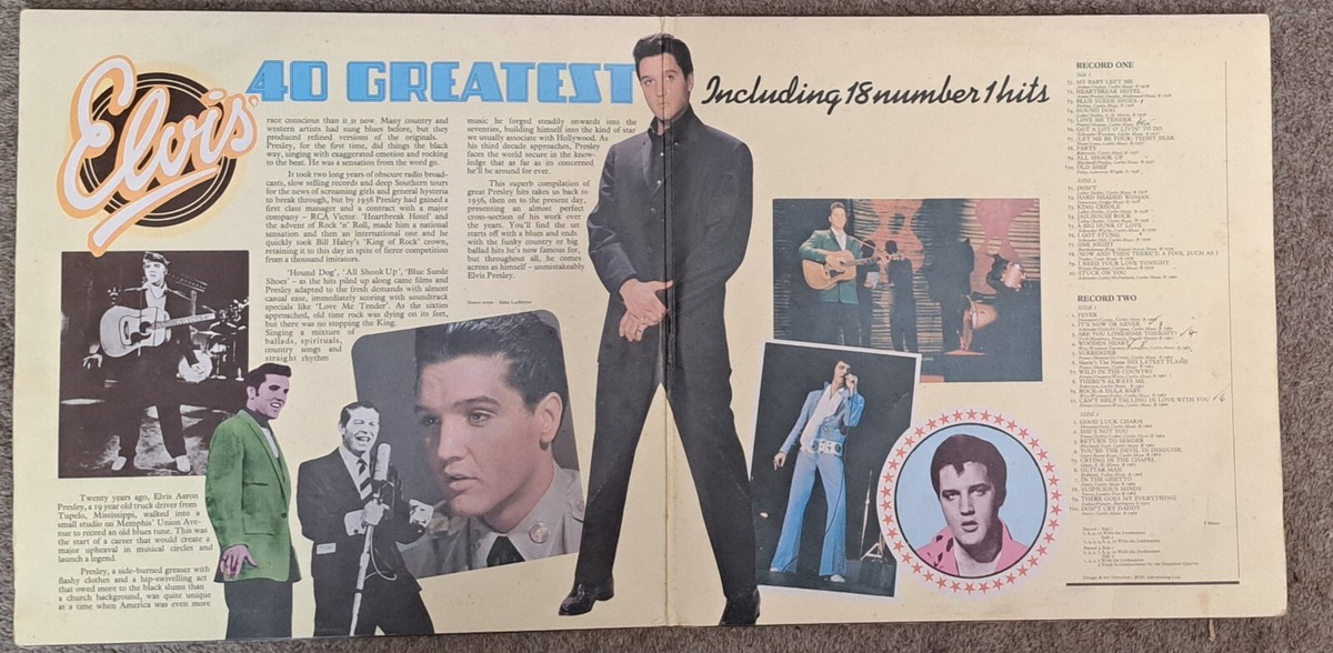 ELVIS PRESLEY - Elvis's 40 Greatest (Arcade ADE P 12) 12