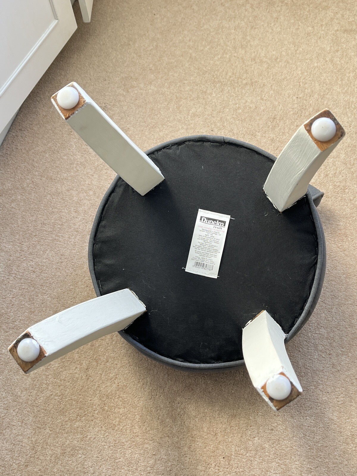 Dunelm Grey Seat Stool Dressing Table Chair eBay