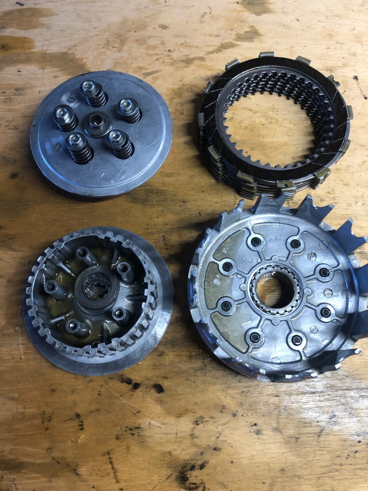 2010 Kawasaki KX250F Clutch Assembly Basket Pressure Plates Hub Springs