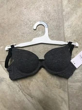 Dark Heather Gray Auden Bra 32AA New 