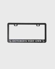 Octobers Very Own Ovo License Plate Frame - Black Powder Coated Metal