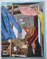 Anne Taintor All Occasion BLANK Greeting Card 36721 Retro 50s Women Clothesline