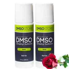 DMSO Rose Scented 3 oz. Roll-On 99.995% Pharma Grade Dimethyl Sulfoxide (2 Pack)