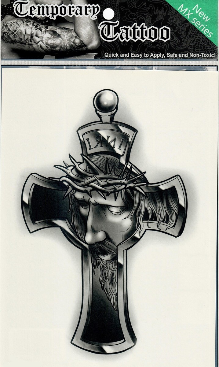 Party Tattoo Geschenk Flash Einmal-Tattoo Kreuz In Schwarz - Perfekt Für  Partys, Friedhof Oder Als Cooles Geschenk Tattoo Entfernung Creme, image size:717x1200