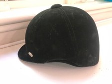 LAS Horse Equestrian Riding Helmet Cap  PRO Size 58 Black (Made in Italy) velvet