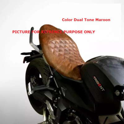 Fit for Triumph TRIDENT 660 Cushion Seat Cover Diamond Design Dual Tone Maroon