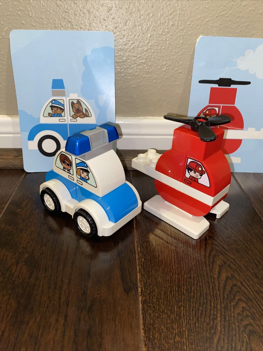 LEGO DUPLO Fire Helicopter Police Car 10957 Complete Set With