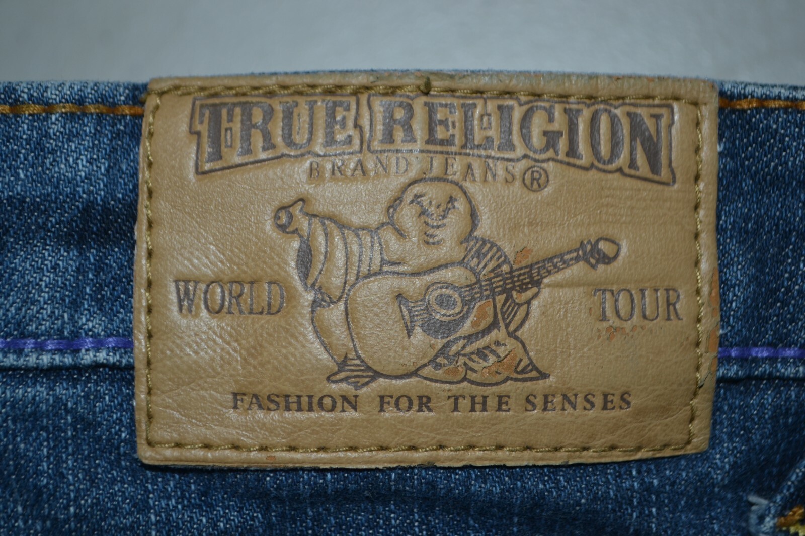 True Religion Women's Straight Thick Stitch No Pocket Flaps Blue Jeans Sz 28x31 thumbnail 3