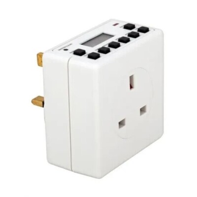 STATUS S7DDT2 7 Tage Woche Programmierbare Zeitschaltuhr mit LCD-Display | UK-Stecker