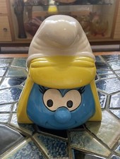 The Smurfs Smurfette Head Cookie Jar Ceramic 2013 Character Cookies Jar