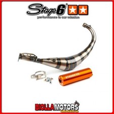 S6-9118903/OR POT D'ECHAPPEMENT Stage6 Streetrace CNC arancio PEUGEOT XR6 50cc (
