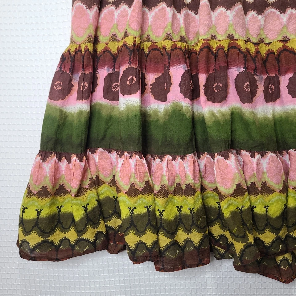 Falda midi vintage New Direction para mujer grande de algodón colorida línea A con forro Foto 4 de 4