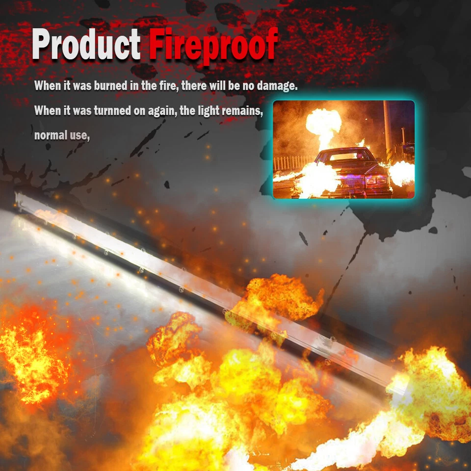 Barra de luz LED 6D delgada de 20 pulgadas barra LED de una fila para todoterreno para SUV 4X4 Foto 2 de 4