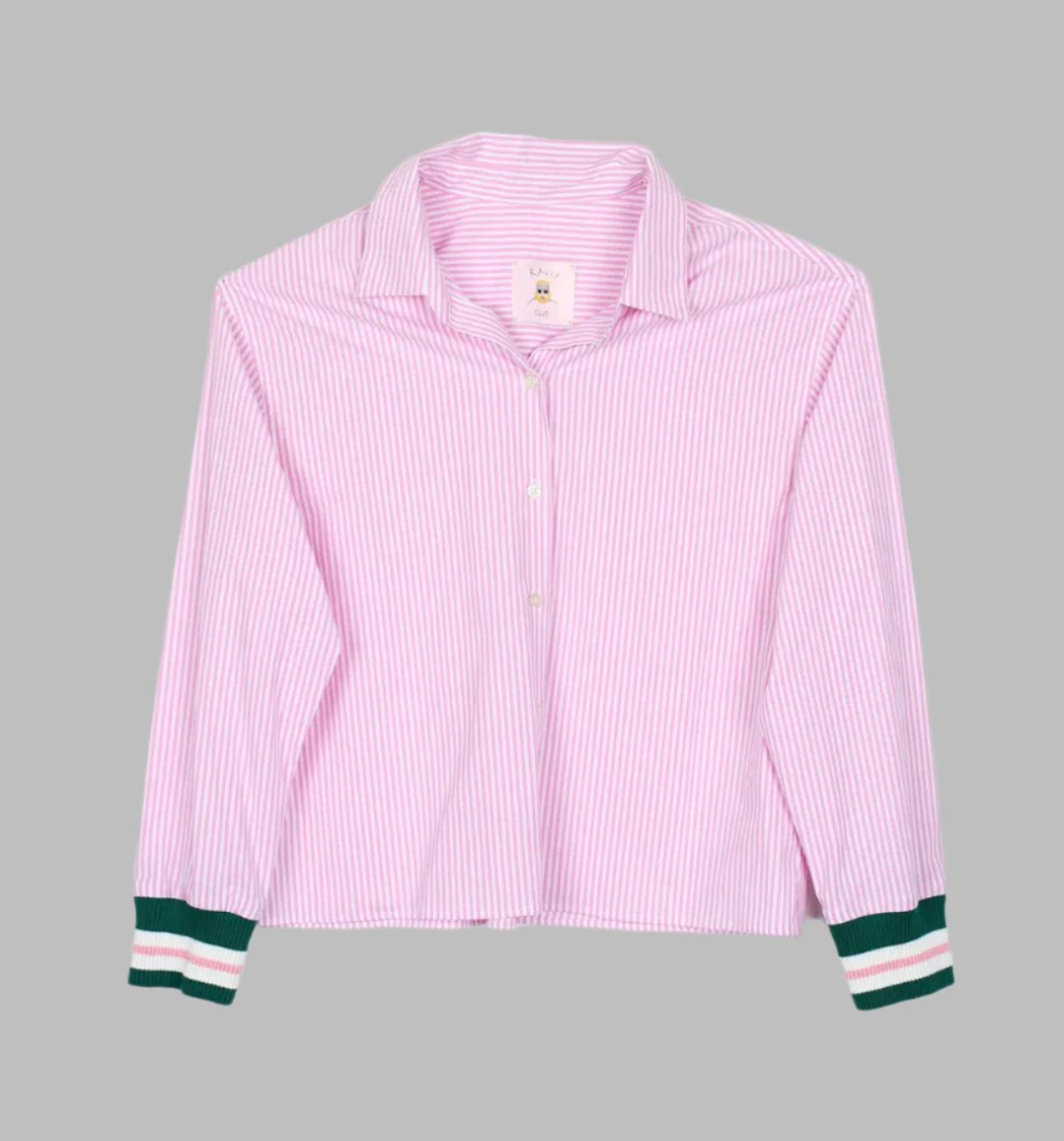 Rally Club EVERT jardin pink stripe button down SZ M