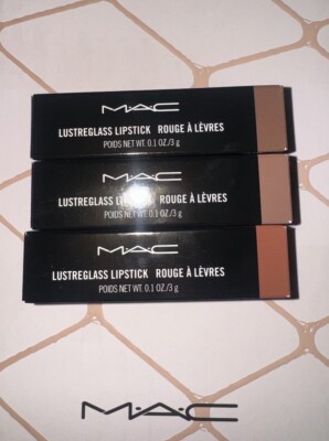 Mac Lustreglass Lipstick, 3 Count, Brand New, $90 value