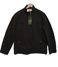 WenVen Men's Military Style Jacket Lightweight Spring  Cotton Canvas Bike Jacket