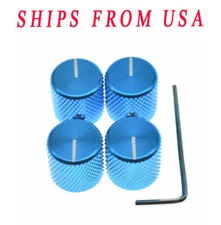 4* Metal Guitar Bass Knob 1/4" Universal Pots Knob fits Fender Telecaster/P Bass