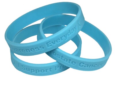 10 '' I Support Prostate Cancer Everyday '' Awareness Bracelets - High Quality