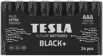 TESLA BATTERIES AAA BLACK+ 24 MULTIPACK ( LR03 / SHRINK 24 PCS )
