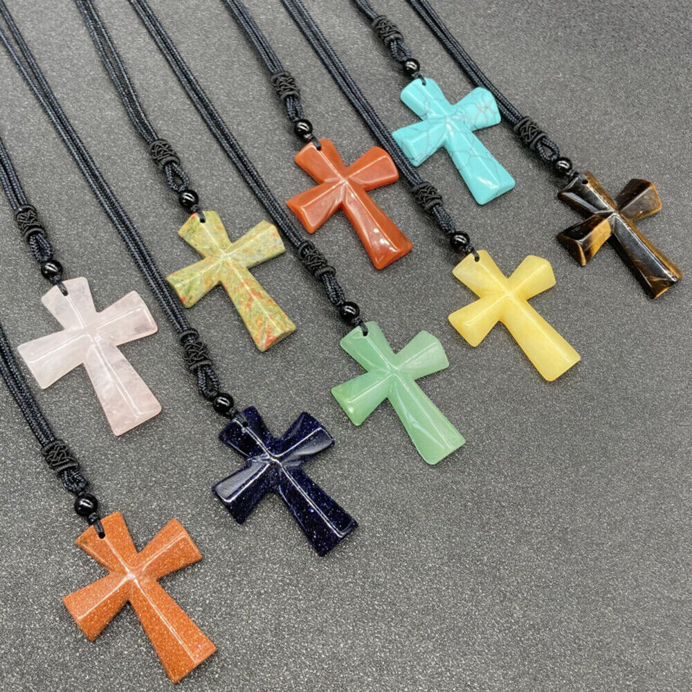 Sterling Silver Small Gemstone Cross Pendant with Cubic Zirconia Stones |  Jewlr