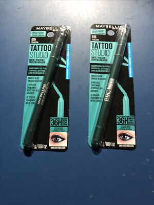 Maybelline Tattoo Studio Waterproof Liner Sharpenable Gel Pencil, Tealtini 2pk