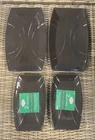 4x Black Tableware melamine serving plates / platters Picnic caravan